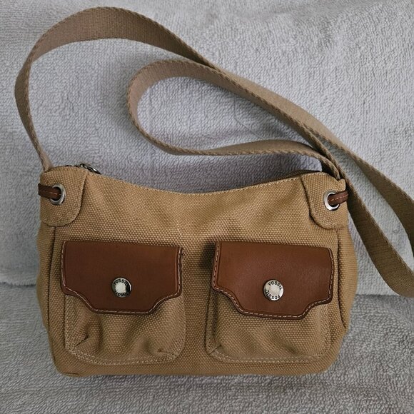 🔆50% OFF! Fossil Front Flap Pocket Canvas Crossbody Bag - Picture 1 of 11